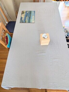 Parachute Washed Linen Tabletop Collection Tablecloth Dusty Blue